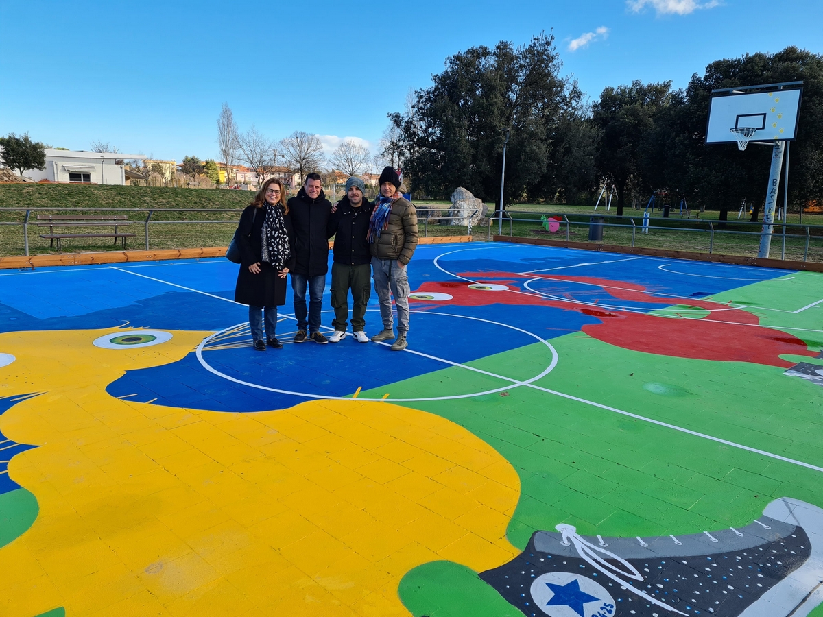 Parco Spina, conclusa l’opera al campo da basket